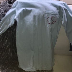 Baby blue ivory Ella long sleeve shirt